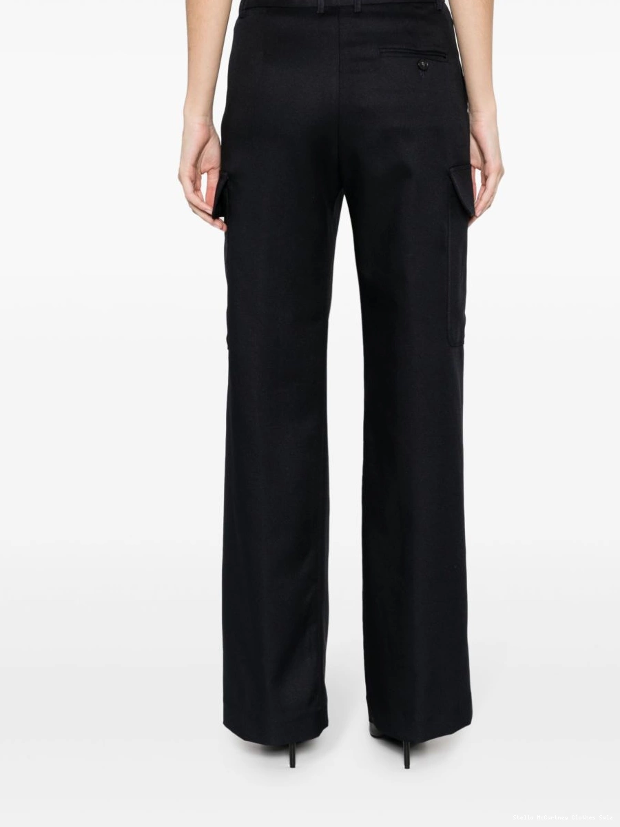 Cheap cargo-pocket straight Women Stella pressed-crease trousers McCartney 0715